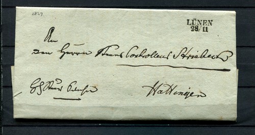 Prussia Luxury Stamp Lünen 1829 On Letter (#436)