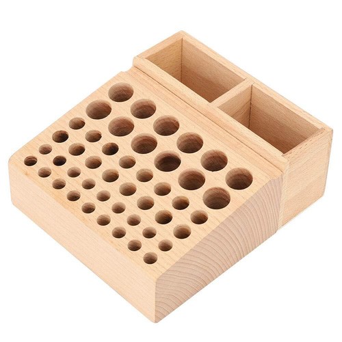 48 Holes Wooden Leather Craft Tool Holder Leather DIY Tool Holder Case