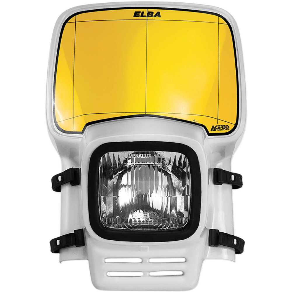 Acerbis elba ヘッドライトカウル ホワイト/イエロー Acerbis Elba Headlight - White | 2633050002 | eBay