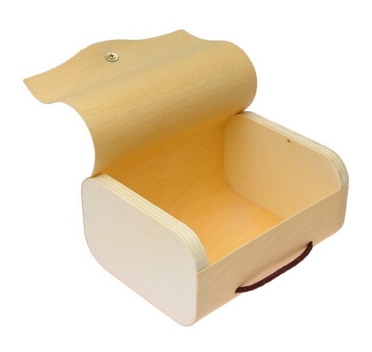 Wooden Gift Boxes Pine Wood Window Food Storage Box Wrap Over Elastic