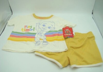 CoComelon Graphic Play Toddler Girl Boys Time T-Shirt & Shorts Set (Select Size)