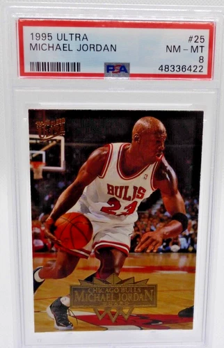 Michael Jordan 1995 Ultra Basketball Card #25 PSA 8 Chicago Bulls NBA HOF GOAT