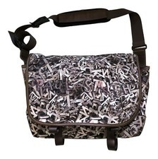 Image of Paul Smith Courier Bag | Metal Letters Design | Leather Shoulder Strap | RARE