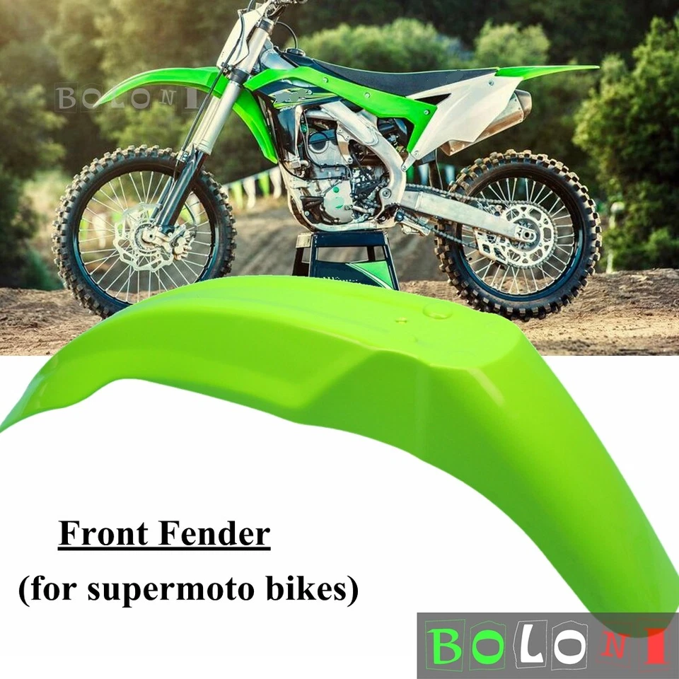 Supermoto Front Fender For Kawasaki KX100 125 250 450 KLX 140 230 300 450 - Image 2 of 4