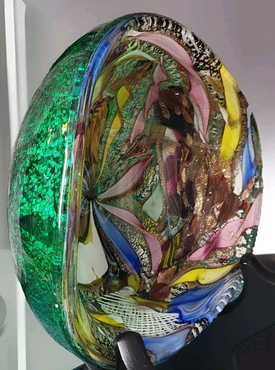 VTG MURANO Ashtray Dish Dino Martens ArT Glass Italy Da Ros Tutti