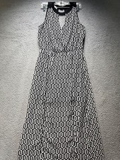 Socialite Dress Womens Large Sleeveless Black and White Maxi