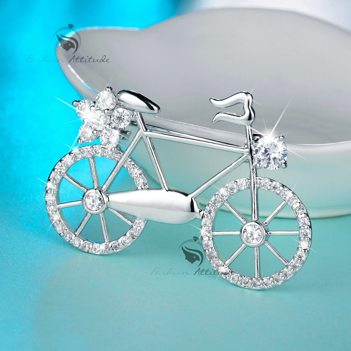 White and gold bike sale