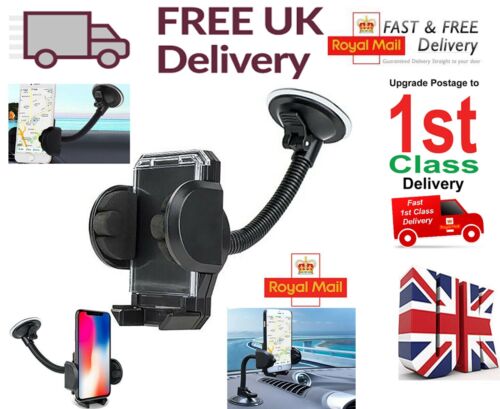 360°Universal Long Arm Car Windscreen Dashboard Phone GPS Holder Apple iPhone UK - Picture 1 of 3