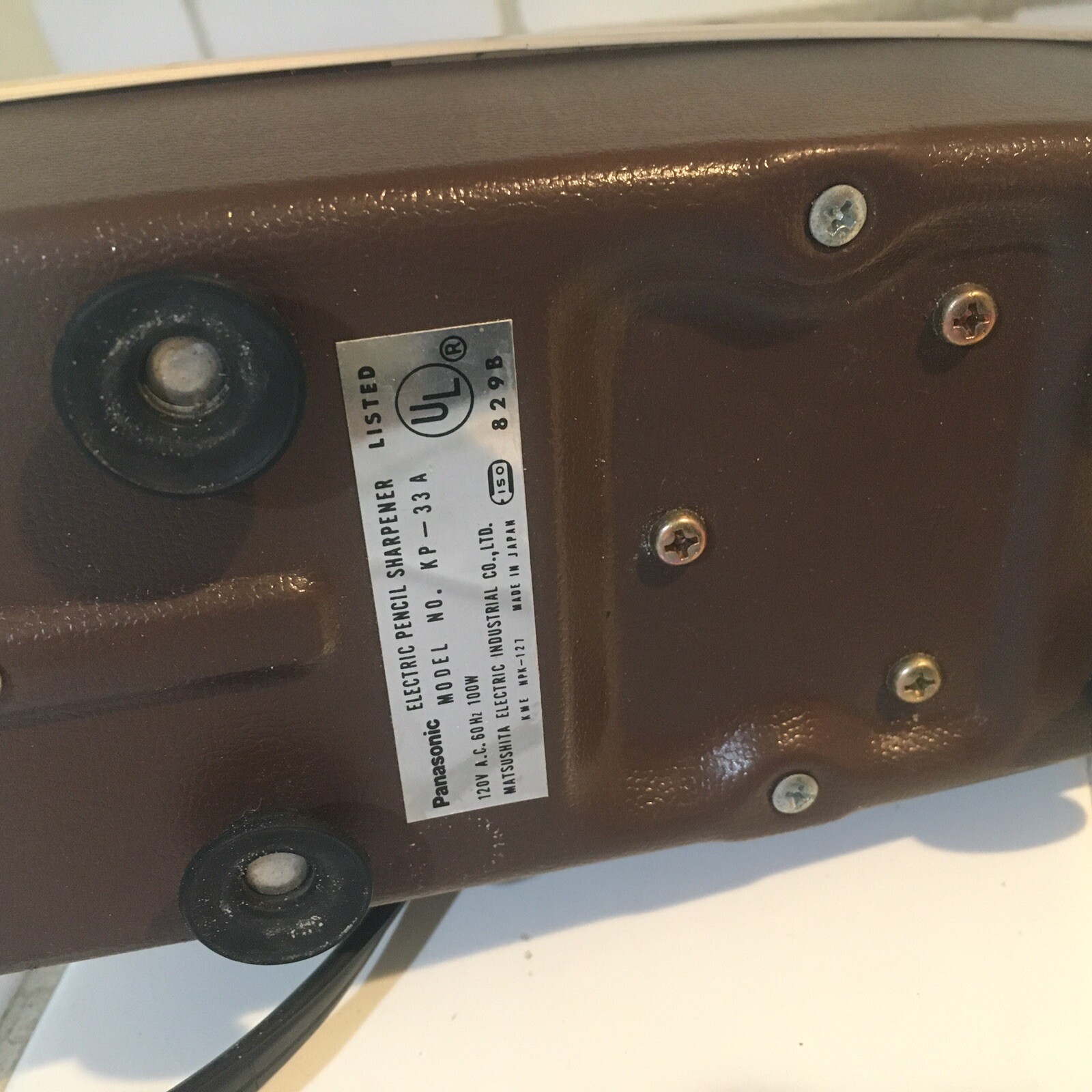 Vintage Panasonic Electric Pencil Sharpener KP33A Point O Matic Tested