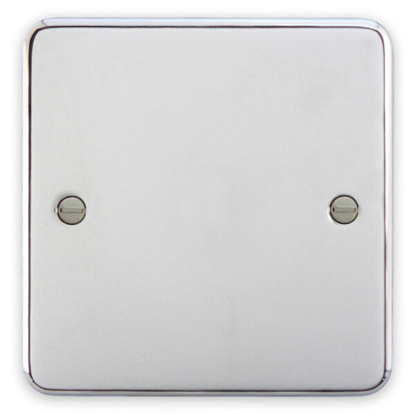 Deta 1900CH Blank Plate 1 Gang Polished Chrome