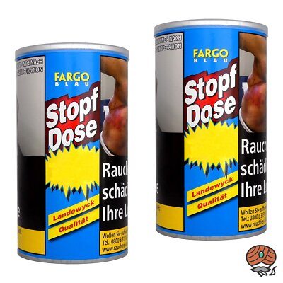 Fargo Blau XXL Stopf-Dose 2x 122g Feinschnitt-Tabak / Zigarettentabak 