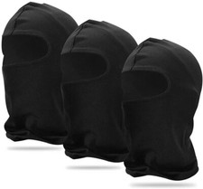 3Pack Balaclava Ski Windproof Motorcycle Full Face Mask Tactical CS Masks Black