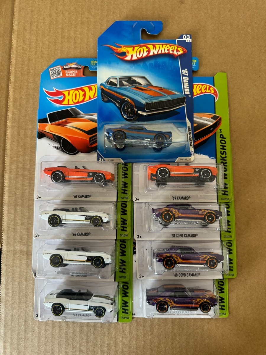 Hot Wheels Lot 9x 69 Camaro / 68 Copo Camaro / 67 Camaro Dream