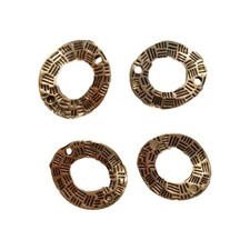 Tibetan Style Connector 4pk 18x15mm