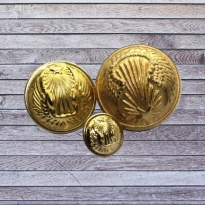 Bouton bombé Armée de l'air française en laiton (original)