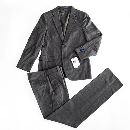 NWT Polo Ralph Lauren Boy's Lightweight Wool Suit Two-Piece Gray $675 Size 16 L - Picture 3 of 14