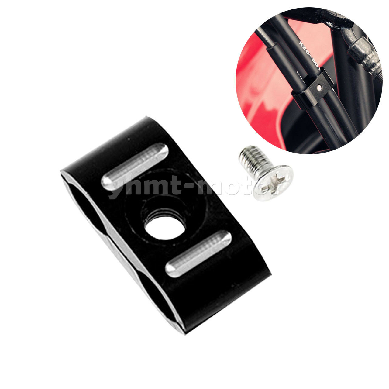 1x Dual Brake Throttle Cable Clamp Separator Wire Spacer Holder Fit For