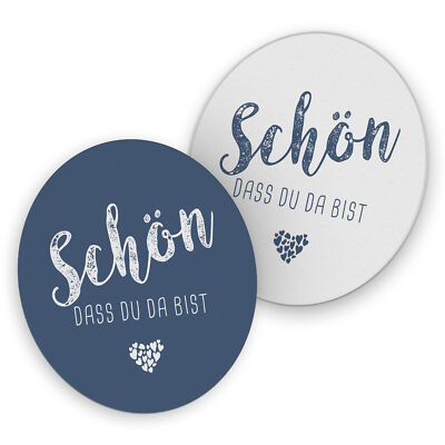 itenga 40x Bierdeckel Untersetzer Schön dass du da bist dunkelblau Pappe Karton