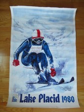 XIII OLYMPIC WINTER GAMES Lake Placid 1980 signed JOHN GALLUCCI (d 2009) Poster
