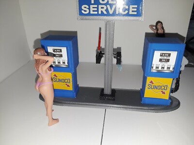 1:24 /1:25 Scale Sunoco 70s Gas Pumps with island for Dioramas | eBay