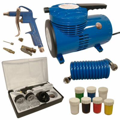 Mauk Airbrush Komplett Kompressor Set Airbrushpistole Pistole Airbrushkompressor