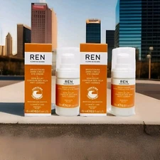 2x REN Clean Skincare Brightening Dark Circle Eye Cream 0.5oz Full Size NIB