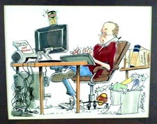 Original Artwork By Jon Jahraus Personalized Cartoon Drawing 9.5 by 7.5 inch