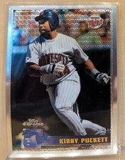 1996 1st FIRST Topps CHROME #19 Kirby Puckett Twins HOF FINAL CARD