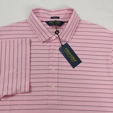 Polo Golf Ralph Lauren Pink Short Sleeve Stretch Lisle Shirt Size L