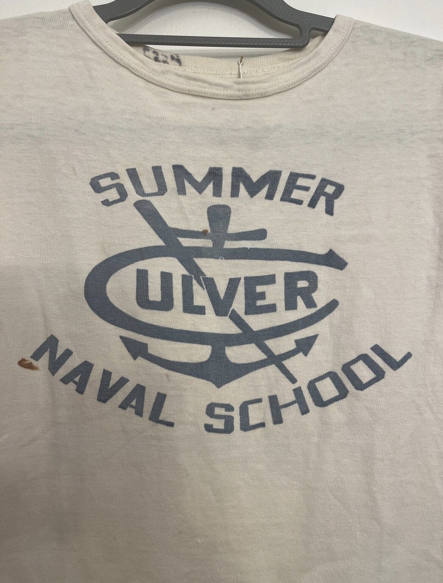 VINTAGE 1940s CULVER ACADEMY INDIANA NAVAL SCHOOL TEE SHIRT