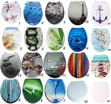  WC-Sitz & Toilettendeckel WC Deckel Klodeckel mit Absenkautomatik 43x37cm