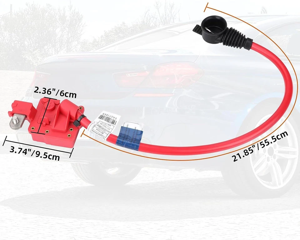Cable terminal de batería positivo para BMW 640i 650i 550i 528i M6 61129217036 Foto 3 de 4