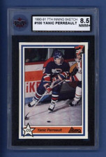 1990-91 7th INNING SKETCH QJMHL #100 YANIC PERREAULT (xrc) KSA 8.5 NMM+ Draveurs
