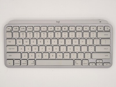 Logitech MX Keys Mini Wireless Keyboard - Compact, Pale Gray, Backlit For iPad