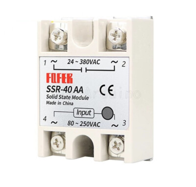 1PCS SSR-40AA 40A Solid State Relay Module 80-250V AC / 24-380V AC NEW