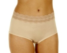 CALVIN KLEIN Micro Lace Waist Nude Hipster Panty Underwear Womens S 5 M 6 XL 8