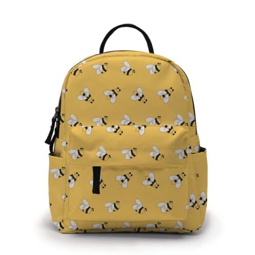 Cute Mini Backpack for Women with Ample Bee Print & Spacious Design