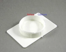 (10)  35 mm concealed hinge hole cover plug white