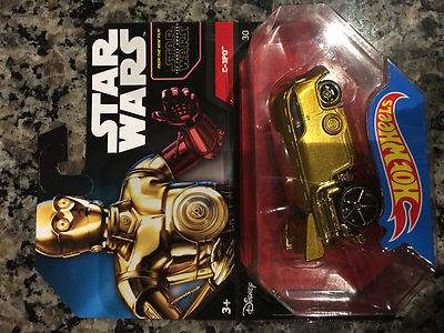 Hot Wheels Auto Star Wars C-3PO Roboter Gold Roter Arm Selten Nummer 30 