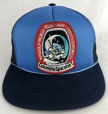 Columbia Spacetab 1 Patch SnapBack Trucker Mesh Hat NASA Astronaut Space Vintage