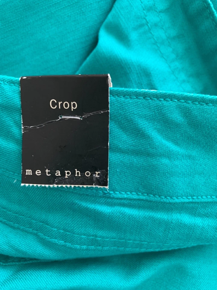 Pantalón Missy Crop Twill Mezcla Algodón Spectra Color Verde Talla 10 Foto 2 de 4