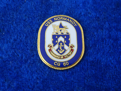 US Pin Badge Abzeichen Crest Navy USS Normandy CG60