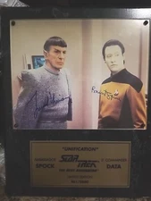 Star Trek Spock Data Signed Leonard Nimoy Brent Spiner Limited #961 COA