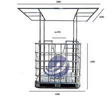 Massive Raufe Heuraufe Futterraufe 120x100x120cm ganzjährige Weidefütterung