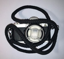 47-Inch Crossbody Length Handmade Paracord Camera Neck Strap Black