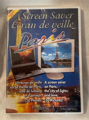 PC CD-ROM Screen Saver Ecran de veille PARIS - Volume 1 - 50 Pictures New