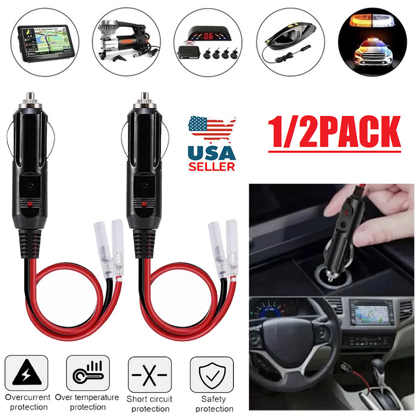 Male Plug Replacement With Leads & Led Light