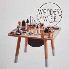 WONDER & WISE Awesome Activity Table Wood / Metal 21.5” x 21.5” x 23.5” Neutral