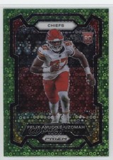 2023 Panini Prizm Rookies No Huddle Neon Green 5/5 Felix Anudike-Uzomah 09rp