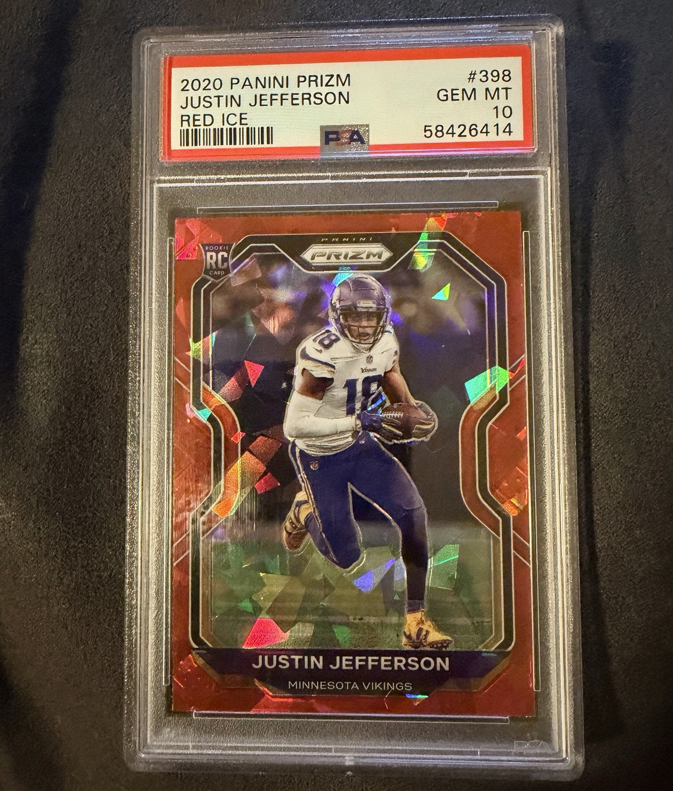 Justin Jefferson Panini Prizm #398 Red Ice